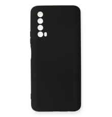 Huawei P Smart 2021 Kılıf Nano içi Kadife Silikon - Siyah