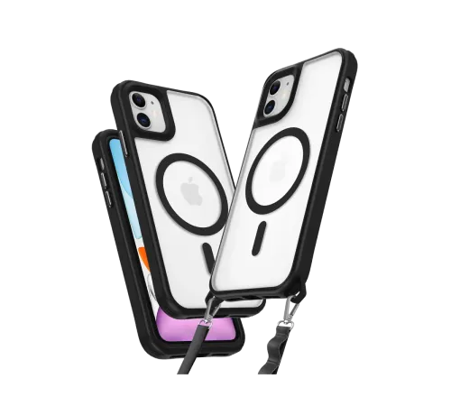 Apple iPhone 11 Kılıf Enka Magsafe Silikon Kılıf - Siyah