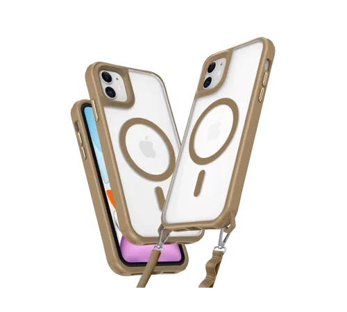 Apple iPhone 11 Kılıf Enka Magsafe Silikon Kılıf - Desert