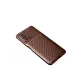 Xiaomi Poco F3 Kılıf Auto Focus Karbon Kapak - Kahverengi