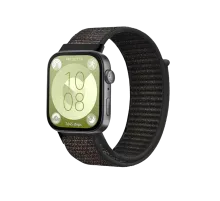 Huawei Fit 4 Hasırlı Cırtcırtlı Kordon - Siyah