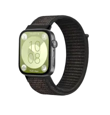 Huawei Fit 4 Hasırlı Cırtcırtlı Kordon - Siyah