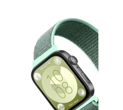 Huawei Fit 4 Hasırlı Cırtcırtlı Kordon - Turkuaz