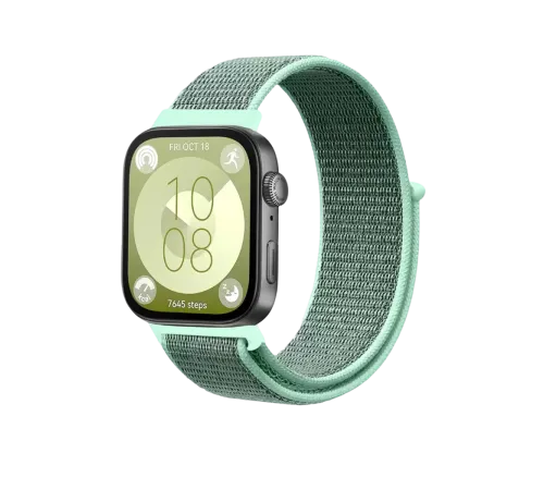 Huawei Fit 4 Hasırlı Cırtcırtlı Kordon - Turkuaz