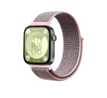 Huawei Fit 4 Hasırlı Cırtcırtlı Kordon - Pembe