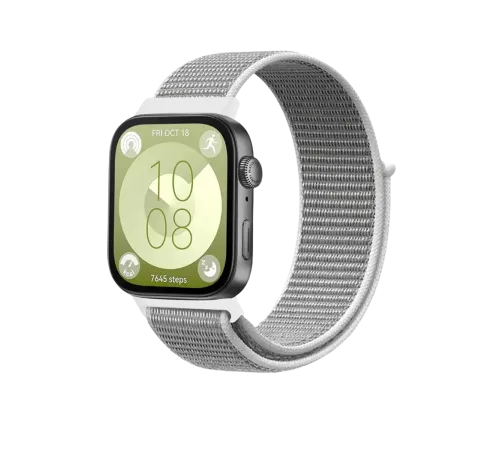 Huawei Fit 4 Hasırlı Cırtcırtlı Kordon - Beyaz