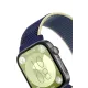 Huawei Fit 4 Hasırlı Cırtcırtlı Kordon - Sarı-Lacivert