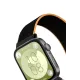 Huawei Fit 4 Hasırlı Cırtcırtlı Kordon - Siyah-Turuncu