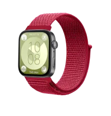 Huawei Fit 4 Hasırlı Cırtcırtlı Kordon - Kırmızı