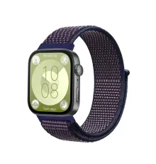 Huawei Fit 4 Hasırlı Cırtcırtlı Kordon - Mavi-Beyaz