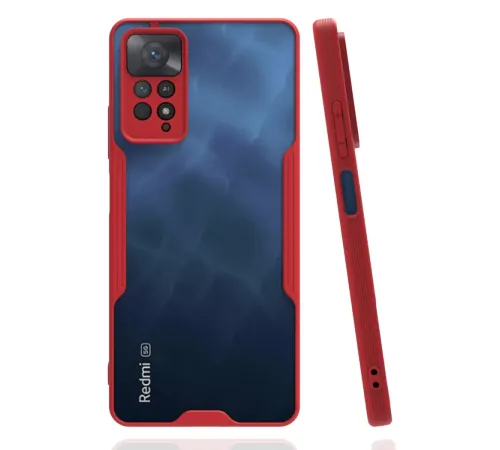 Xiaomi Redmi Note 11 Pro Kılıf Platin Silikon - Kırmızı