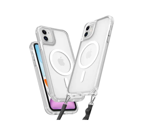 Apple iPhone 11 Kılıf Enka Magsafe Silikon Kılıf - Şeffaf