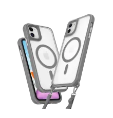 Apple iPhone 12 Kılıf Enka Magsafe Silikon Kılıf - Titan Gri