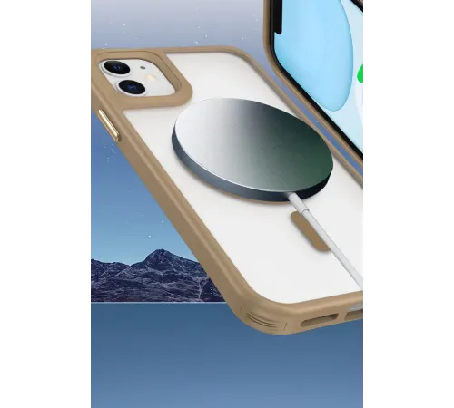 Apple iPhone 12 Kılıf Enka Magsafe Silikon Kılıf - Şeffaf