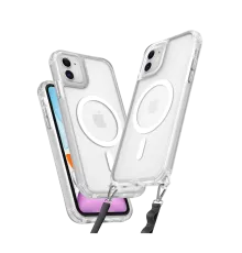 Apple iPhone 12 Kılıf Enka Magsafe Silikon Kılıf - Şeffaf
