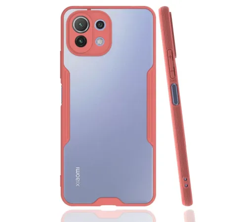 Xiaomi Mİ 11 Lite Kılıf Platin Silikon - Pembe