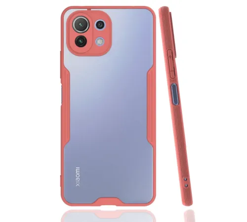 Xiaomi Mİ 11 Lite Kılıf Platin Silikon - Pembe