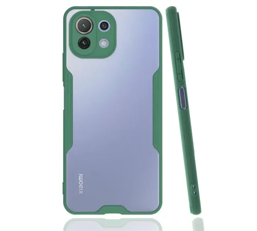 Xiaomi Mİ 11 Lite Kılıf Platin Silikon - Yeşil