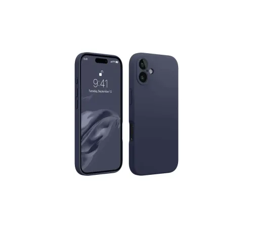 Apple iPhone 16 Kılıf First Silikon - Lacivert