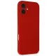 Apple iPhone 16 Kılıf First Silikon - Kırmızı