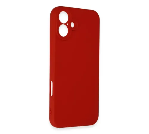 Apple iPhone 16 Kılıf First Silikon - Kırmızı