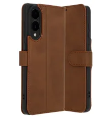 Samsung Galaxy S25 Edge Trend S Plus Kapaklı Kılıf - Taba
