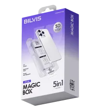 Apple iPhone 15 Pro Bilvis 5in1 3D Magic Cam Ekran Koruyucu - Siyah