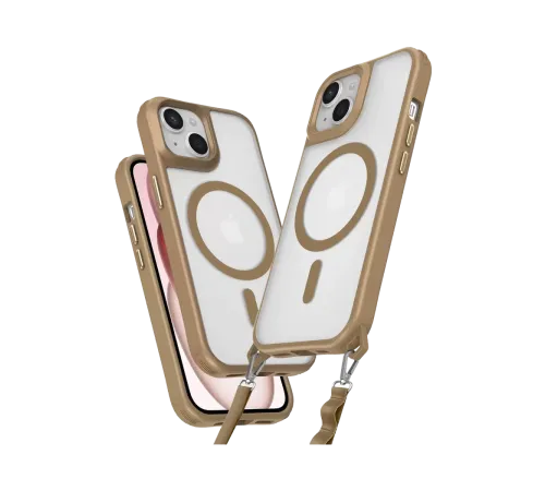Apple iPhone 15 Kılıf Enka Magsafe Silikon Kılıf - Desert