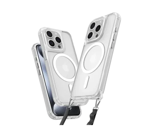 Apple iPhone 15 Pro Max Kılıf Enka Magsafe Silikon Kılıf - Şeffaf