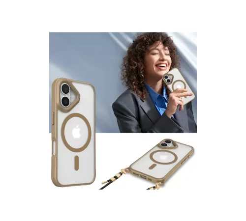 Apple iPhone 16 Kılıf Enka Magsafe Silikon Kılıf - Desert