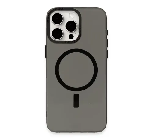 Apple iPhone 15 Pro Kılıf Anka PC Magneticsafe Sert Metal Kapak - Siyah