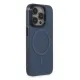 Apple iPhone 15 Pro Kılıf Anka PC Magneticsafe Sert Metal Kapak - Lacivert