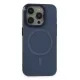 Apple iPhone 15 Pro Kılıf Anka PC Magneticsafe Sert Metal Kapak - Lacivert