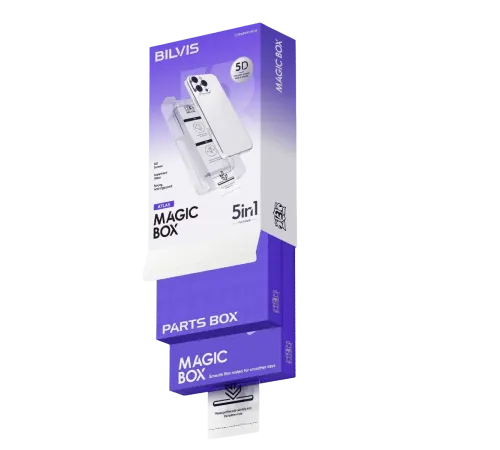 Apple iPhone 17 Bilvis 5in1 3D Magic Cam Ekran Koruyucu - Siyah