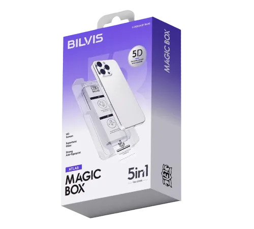 Apple iPhone 17 Pro Bilvis 5in1 3D Magic Cam Ekran Koruyucu - Siyah