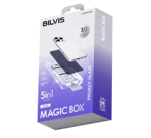 Apple iPhone 13 Pro Max Bilvis 5in1 5D Magic Hayalet Cam Ekran Koruyucu - Siyah