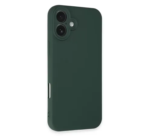 Apple iPhone 16 Plus Kılıf First Silikon - Koyu Yeşil