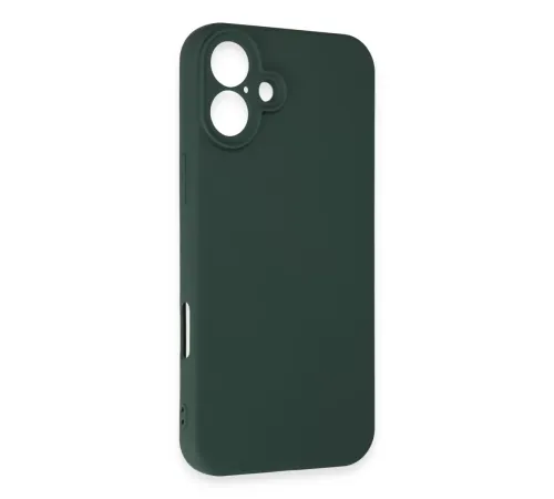 Apple iPhone 16 Plus Kılıf First Silikon - Koyu Yeşil