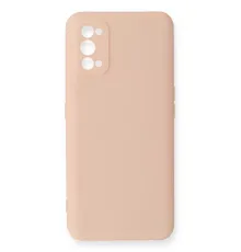 Realme 7 Pro Kılıf Nano içi Kadife Silikon - Pudra