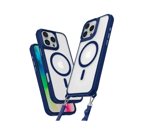 Apple iPhone 16 Pro Kılıf Enka Magsafe Silikon Kılıf - Lacivert