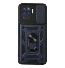 Reno 5 Lite Kılıf Pars Lens Yüzüklü Silikon - Lacivert