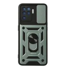 Reno 5 Lite Kılıf Pars Lens Yüzüklü Silikon - Yeşil