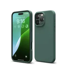 Apple iPhone 16 Pro Kılıf First Silikon - Koyu Yeşil