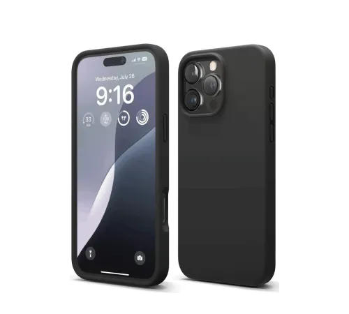 Apple iPhone 16 Pro Max Kılıf First Silikon - Siyah