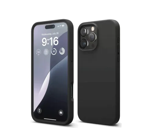 Apple iPhone 16 Pro Max Kılıf First Silikon - Siyah