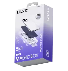 Apple iPhone 17 Air Bilvis 5in1 5D Magic Hayalet Cam Ekran Koruyucu - Siyah