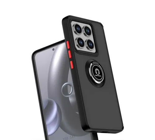 Xiaomi Mi 14T Montreal Yüzüklü Silikon Kapak - Lacivert