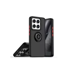 Xiaomi Mi 14T Montreal Yüzüklü Silikon Kapak - Siyah