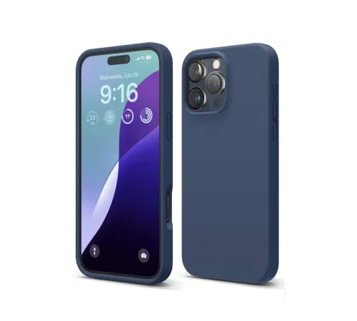 Apple iPhone 16 Pro Max Kılıf First Silikon - Lacivert