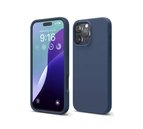Apple iPhone 16 Pro Max Kılıf First Silikon - Lacivert